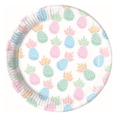 Paper plates Pineapple, 23 cm, 8 pcs.