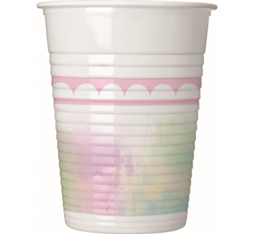Plastic cups Believe in Unicorns, 200 ml, 8 pcs. Plastic cups Believe in Unicorns, 200 ml, 8 pcs.