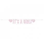It's a Girl banner, pink