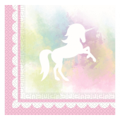 Paper napkins Believe in Unicorns, size 33 x 33 cm, 20 pcs.