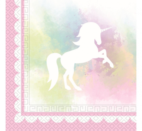Paper napkins Believe in Unicorns, size 33 x 33 cm, 20 pcs.