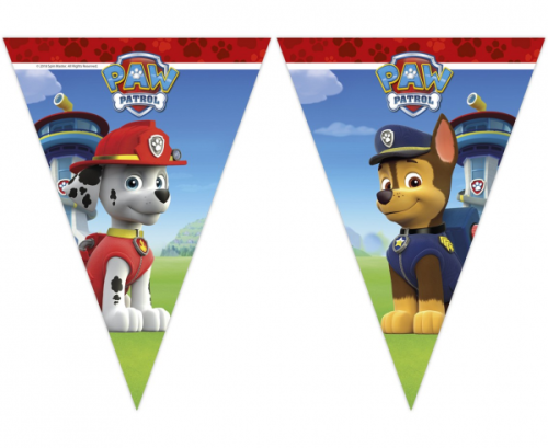 Banner Paw Patrol - Ready For Action, triangle flags