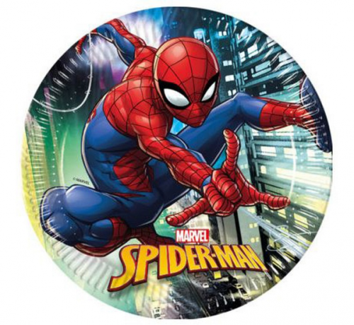 Paper plates Spiderman Team Up, 23 cm, 8 pcs.