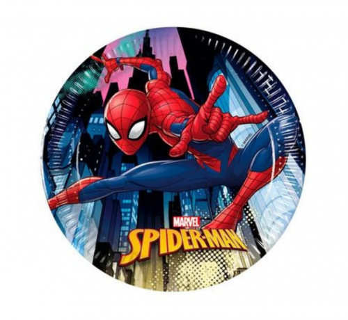 Paper plates Spiderman Team Up, 20 cm, 8 pcs.