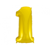 Folija balons B&amp;C cipars 1, zelts, 92 cm