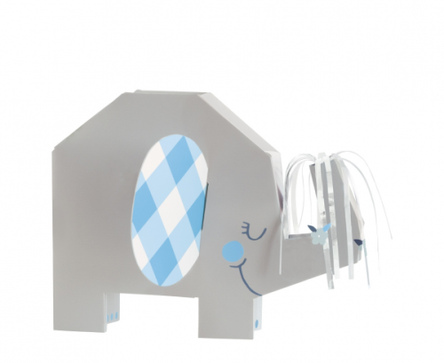 Table paper decoration Floral Elephant, blue