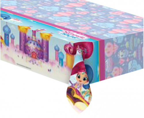 Plastic table cover SHIMMER AND SHINE, 1 pc