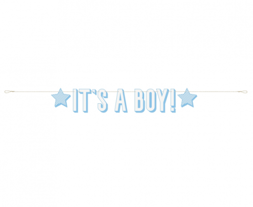 It's a boy banner, blue