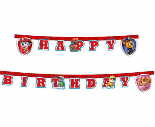Birthday banner Paw Patrol - Ready for Action, 1 pc