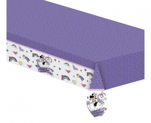 Plastic table cover Minnie Unicorn, 120x180 cm Plastic table cover Minnie Unicorn, 120x180 cm
