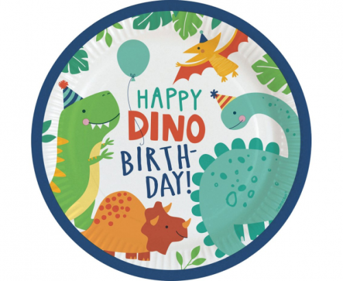 8 Plates Dino-Mite Paper Paper 22.8 cm 8 Plates Dino-Mite Paper Paper 22.8 cm