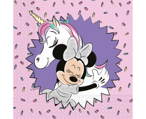 Paper napkins MINNIE UNICORN, 2-ply, 33 x 33 cm, 20 pcs