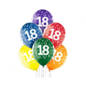D11 baloni 18. dzimšanas diena, asorti 1c/5s, 50 gab.
