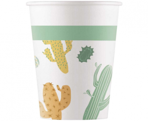 Paper cups Cacti, 200 ml, 8 pcs