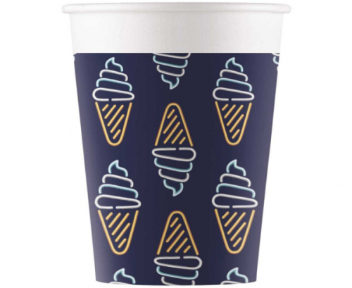 Paper cups Neon, 23 cm, 8 pcs Paper cups Neon, 23 cm, 8 pcs