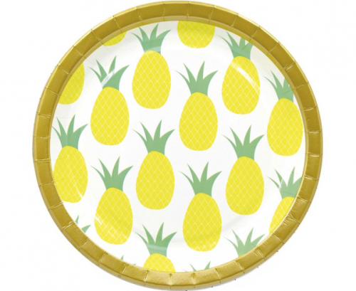Paper plates Pineapple, 23 cm, 8 pcs Paper plates Pineapple, 23 cm, 8 pcs
