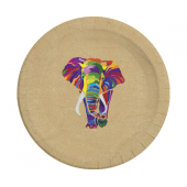 Paper plates Compostable Elephant, 23 cm, 8 pcs