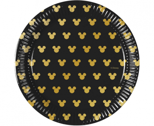 Paper plates Mickey Gold, 20 cm, 8 pcs