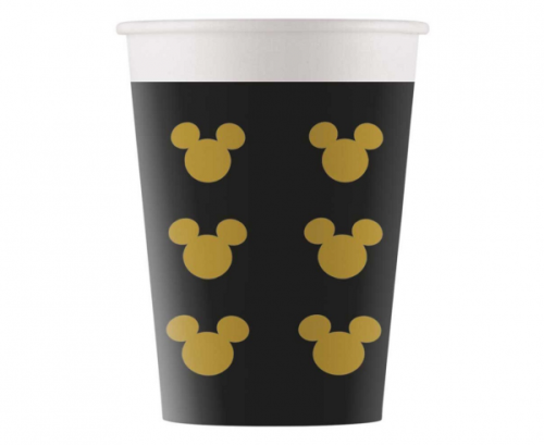 Paper cups Mickey Gold, 8 pcs Paper cups Mickey Gold, 8 pcs