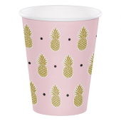 Paper Cups Tropical Pineapple, 8 Pcs
