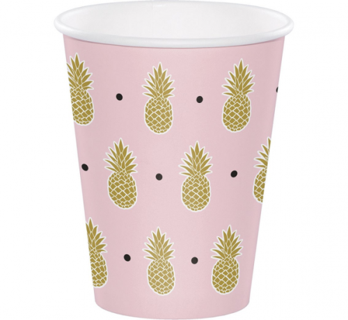 Paper Cups Tropical Pineapple, 8 Pcs Paper Cups Tropical Pineapple, 8 Pcs