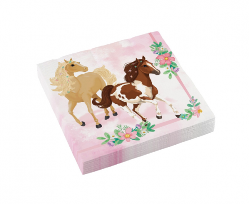 20 Napkins Beautiful Horses 33 x 33 cm