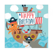 16 Napkins Ahoy Birthday 33 x33 cm