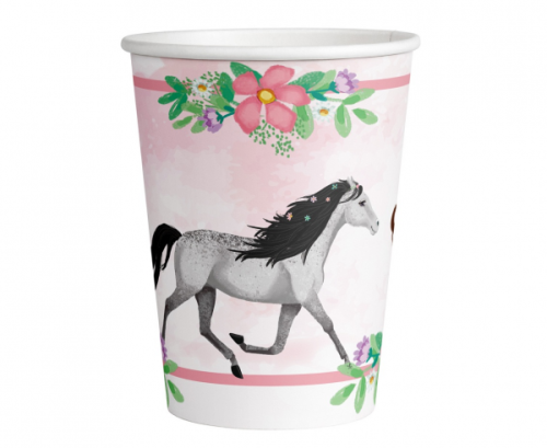 8 Cups Beautiful Horses Paper 250 ml
