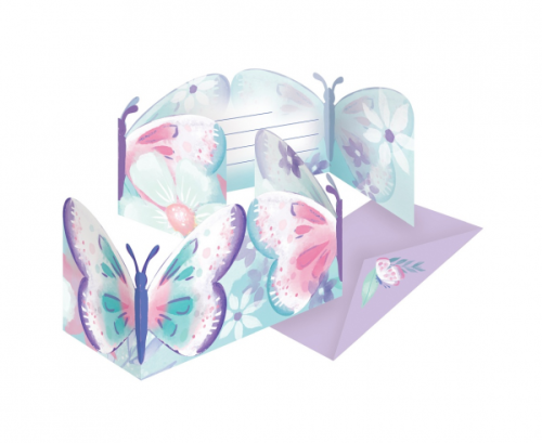8 Invitations & Envelopes Flutter Paper