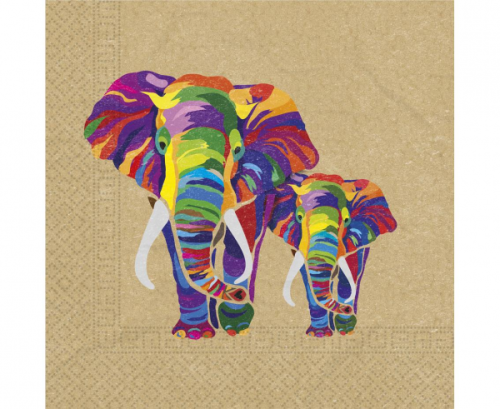 Papīra salvetes Party Elephant, 33 x 33 cm, 20 gab