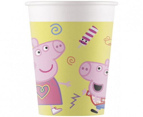 Paper cups Peppa Pig, 200 ml, 8 pcs Paper cups Peppa Pig, 200 ml, 8 pcs
