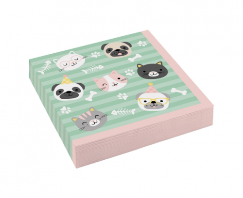 20 Napkins Hello Pets 33 x 33 cm 20 Napkins Hello Pets 33 x 33 cm