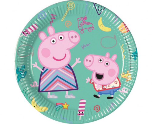 Paper plates Peppa Pig, 20 cm, 8 pcs