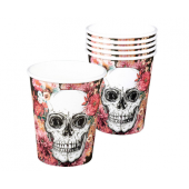 Paper cups Day of Dead, 25 cl, 6 pcs
