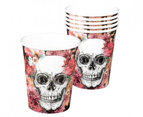 Paper cups Day of Dead, 25 cl, 6 pcs