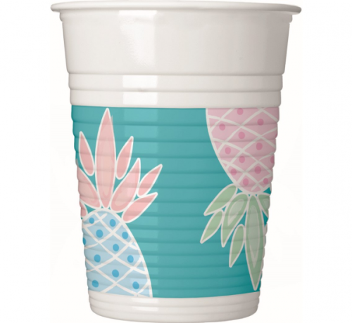 Plastic cups Pineapple, 200 ml, 8 pcs.