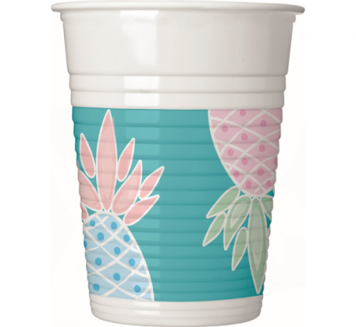 Plastic cups Pineapple, 200 ml, 8 pcs. Plastic cups Pineapple, 200 ml, 8 pcs.