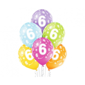 D11 baloni 6. dzimšanas diena, asorti 1c/5s, 50 gab.