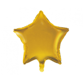 Foil balloon Star, gold matt, 19