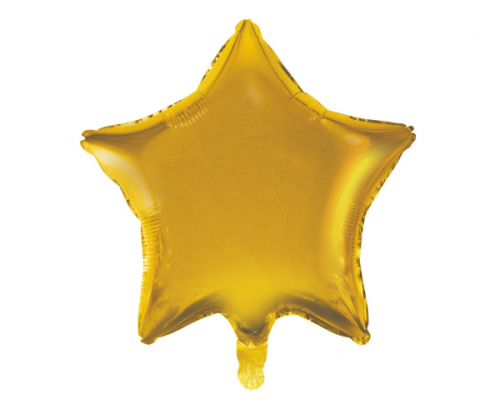 Foil balloon Star, gold matt, 19