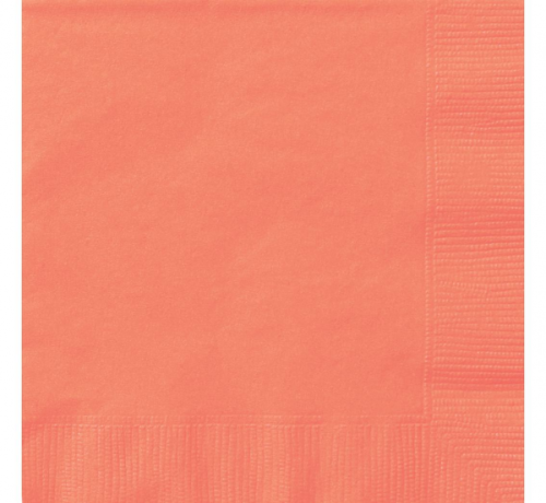 Paper napkins, coral colour, 20 pcs. Paper napkins, coral colour, 20 pcs.