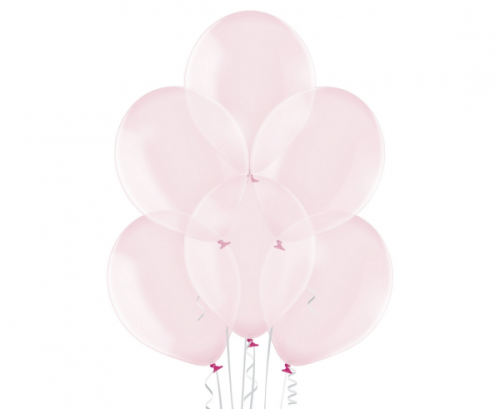 Воздушные шары, прозрачно-розовый (мягкий цвет), B105, 30 см, 100 шт.