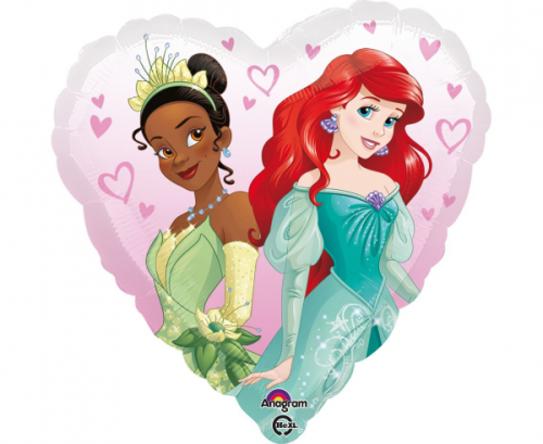 Foil balloon Princesses, heart, 43 cm