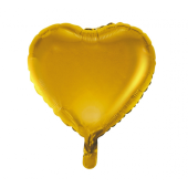 Воздушный шар из фольги, сердце, золото-матовый, 18 &quot;