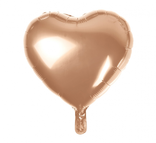 Воздушный шар из фольги, сердце, розовое золото, 18 &quot;