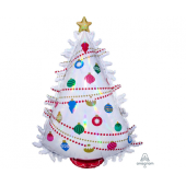 SuperShape Iridescent Christmas Tree Holographic Foil Balloon, P40 packaged