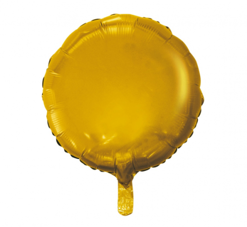 Folijas balons, apaļš, zelta matēts, 18" Folijas balons, apaļš, zelta matēts, 18"