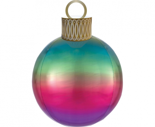 Orbz XL Ornament Ombré Rainbow Orbz Ornament Kit Foil Balloon P47 Packaged 38cm x 50cm