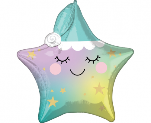 Воздушный шар из фольги Multi Sleepy Little Star P41 в упаковке