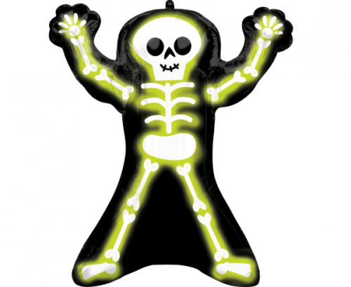SuperShape Neon Skelly Foil Balloon P35 Packaged 68cm x 76cm